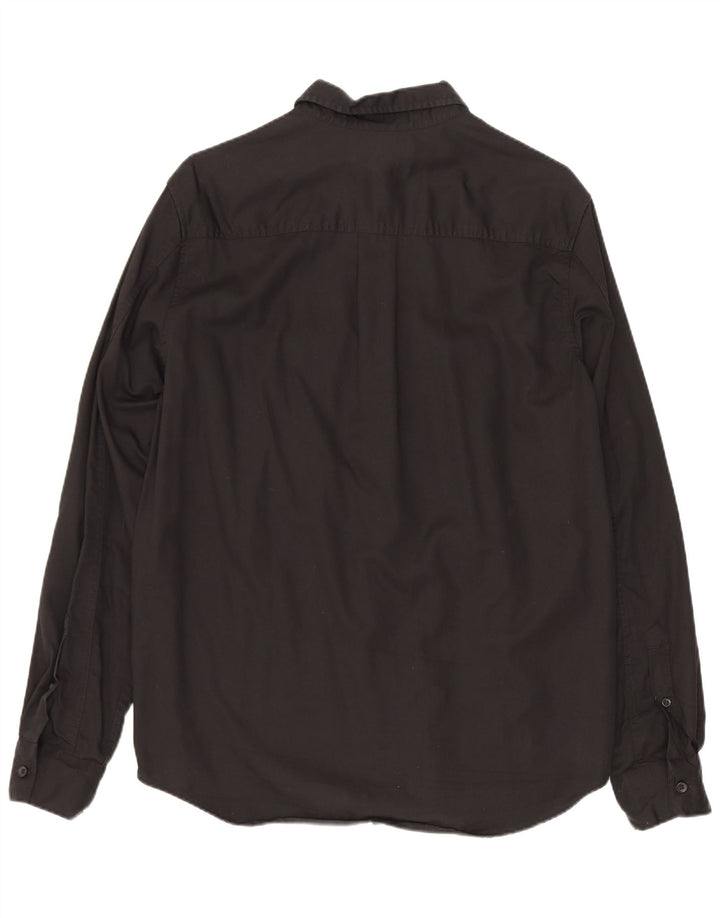 Cos Mens Regular Fit Shirt Small Black Lyocell
