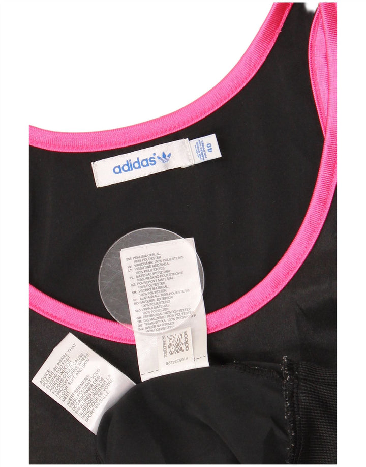 Adidas Womens Graphic Vest Top EU 40 Medium Black Polyester