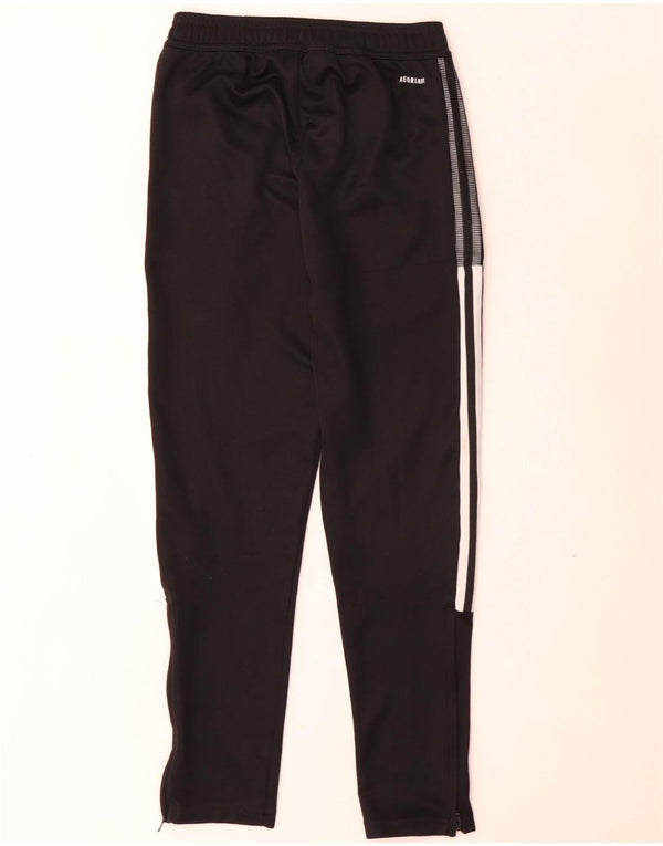 Adidas Boys Aeroready Tracksuit Trousers 11-12 Years Black Polyester
