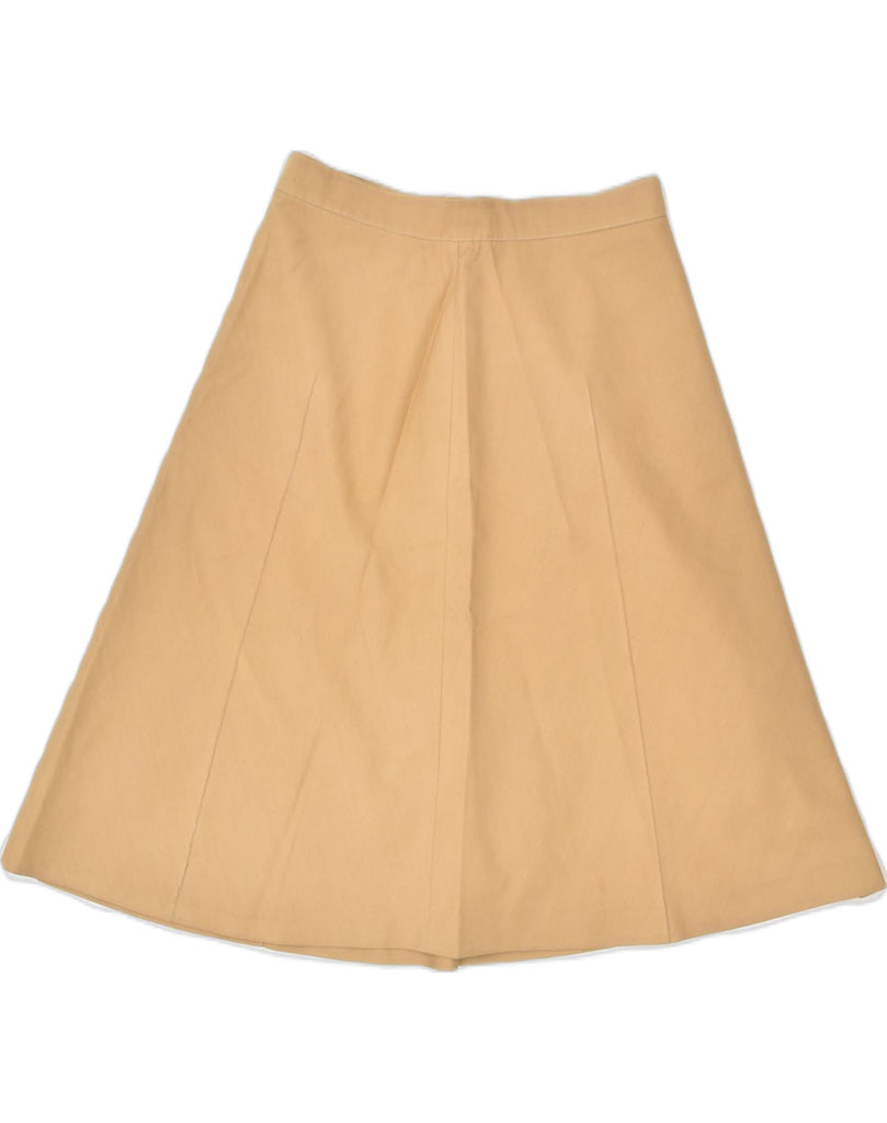 VINTAGE Womens A-Line Skirt W27 Small Beige | Vintage | Thrift | Second-Hand | Used Clothing | Messina Hembry 