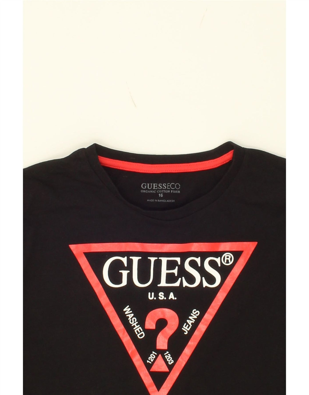 GUESS Boys Graphic Top Long Sleeve 15-16 Years Black Cotton Vintage Guess and Second-Hand Guess from Messina Hembry 