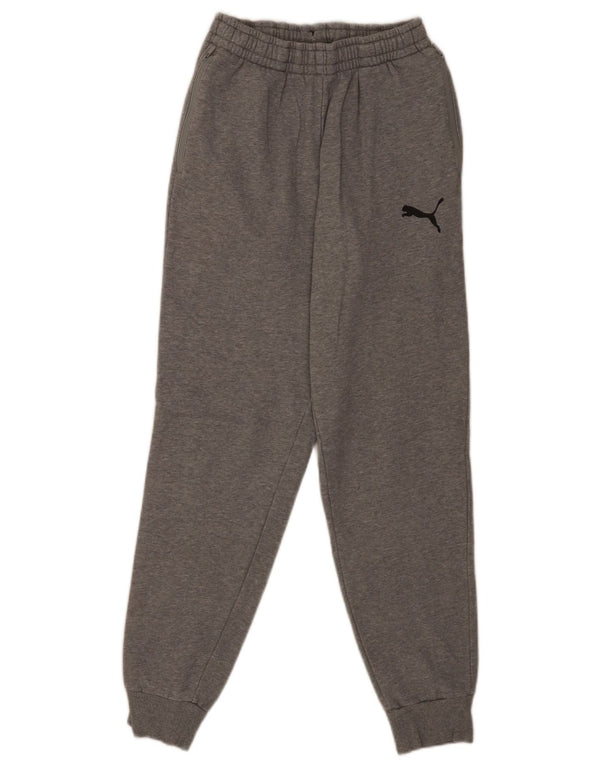 Puma Mens Tracksuit Trousers Joggers Small Grey Cotton Sports