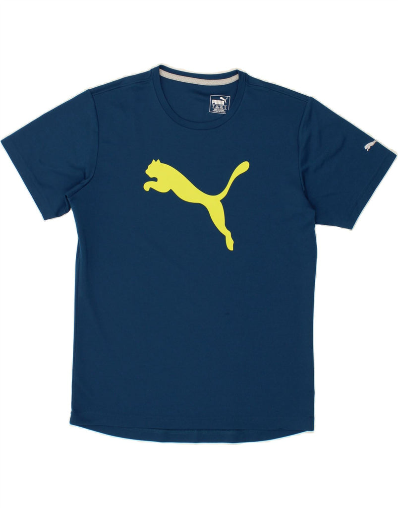 PUMA Mens Graphic T-Shirt Top Medium Blue Vintage Puma and Second-Hand Puma from Messina Hembry 