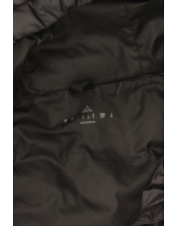ADIDAS Mens Hooded Padded Gilet UK 36 Small Black Polyester Vintage Adidas and Second-Hand Adidas from Messina Hembry 