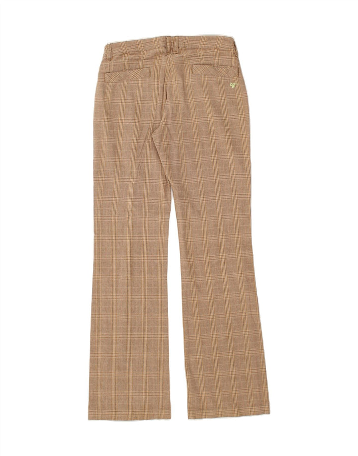 CHERVO Womens Bootcut Chino Trousers EU 36 Small W27 L32 Beige Check Vintage Chervo and Second-Hand Chervo from Messina Hembry 