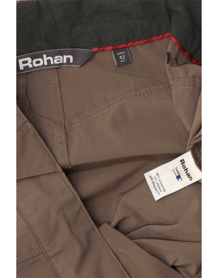 Rohan Mens Hiking Cargo Trousers W42 L31 Brown Polyamide