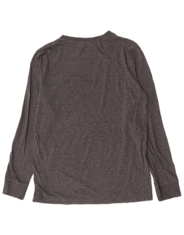 Hurley Boys Graphic Top Long Sleeve 13-14 Years XL Grey Cotton