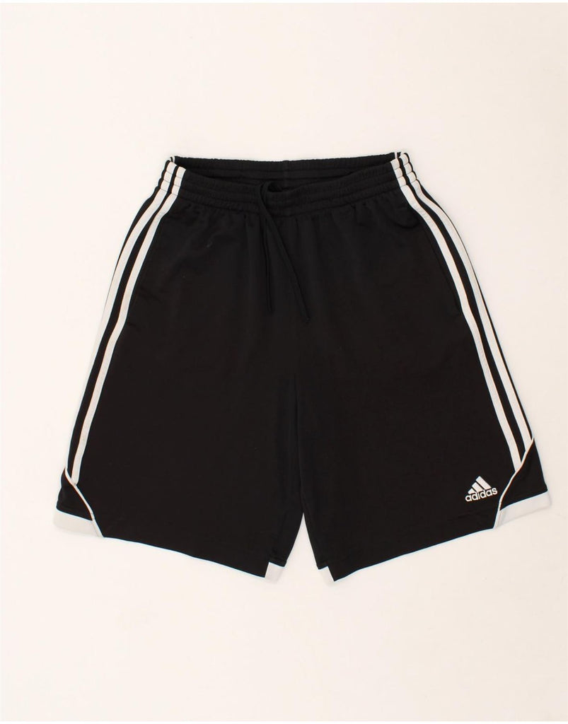 ADIDAS Boys Graphic Sport Shorts 15-16 Years XL  Black Colourblock | Vintage Adidas | Thrift | Second-Hand Adidas | Used Clothing | Messina Hembry 