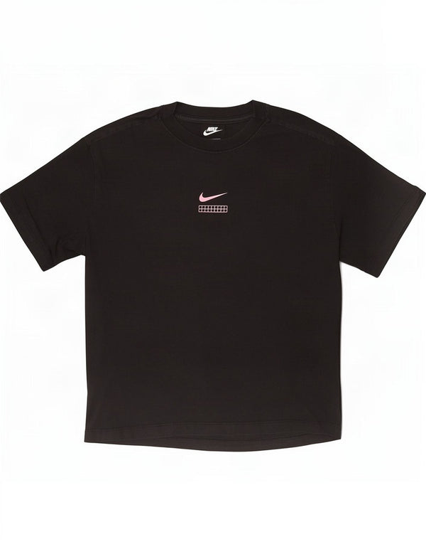 Nike Womens Oversized Graphic T-Shirt Top UK 10 Small Black Cotton