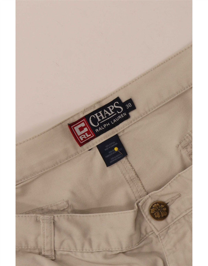 Chaps Ralph Lauren Mens Cargo Shorts W38 XL Beige Cotton