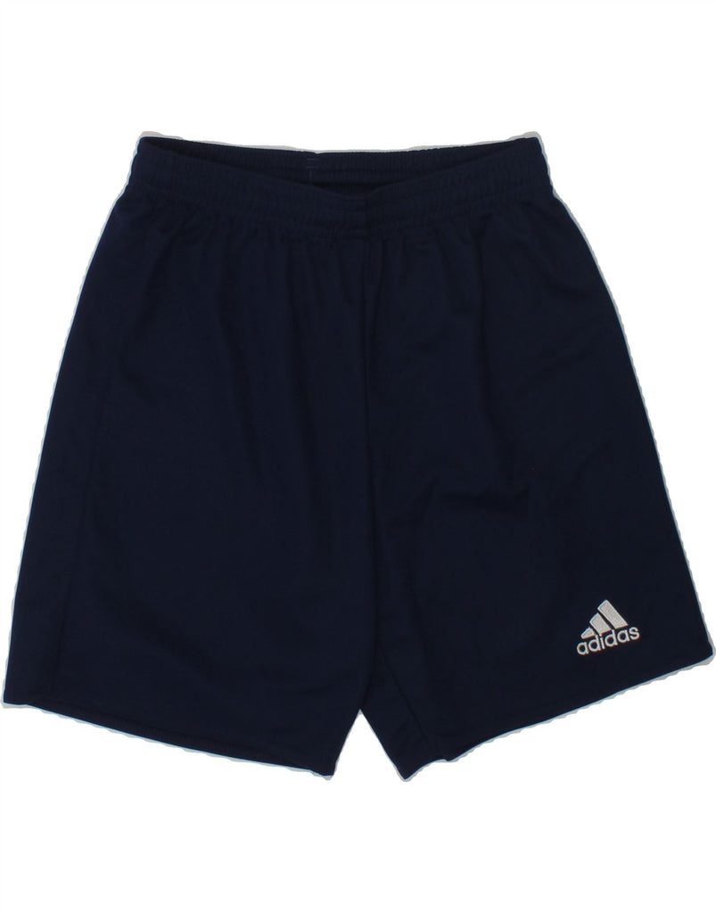 ADIDAS Boys Climalite Sport Shorts 9-10 Years Navy Blue Polyester | Vintage Adidas | Thrift | Second-Hand Adidas | Used Clothing | Messina Hembry 