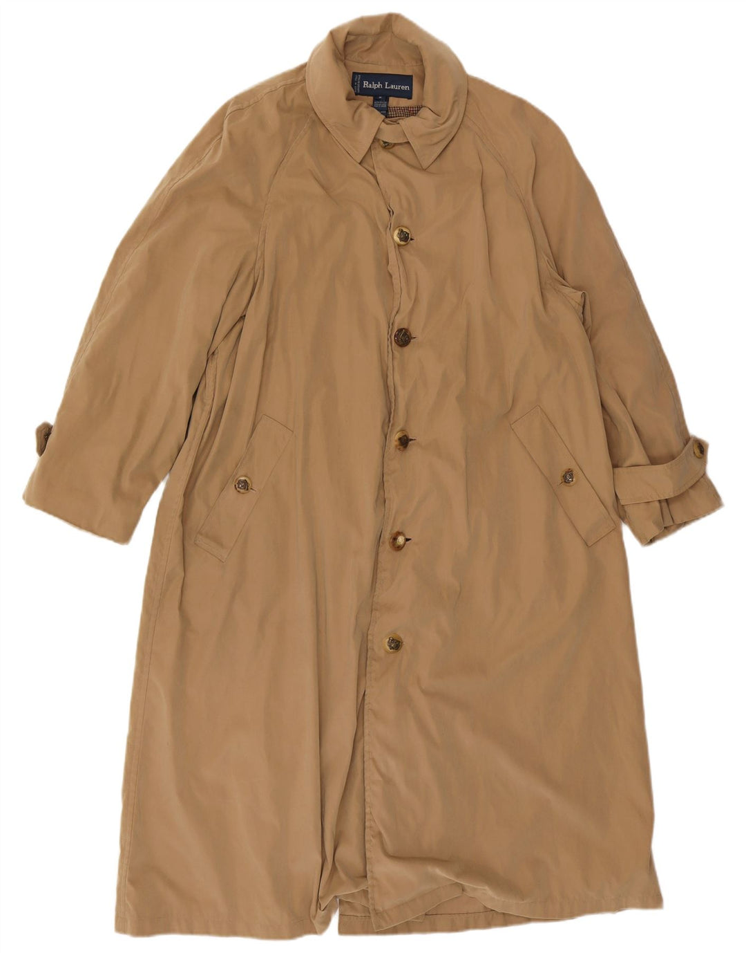 Ralph Lauren Womens Loose Fit Overcoat US 6 Medium Beige Wool