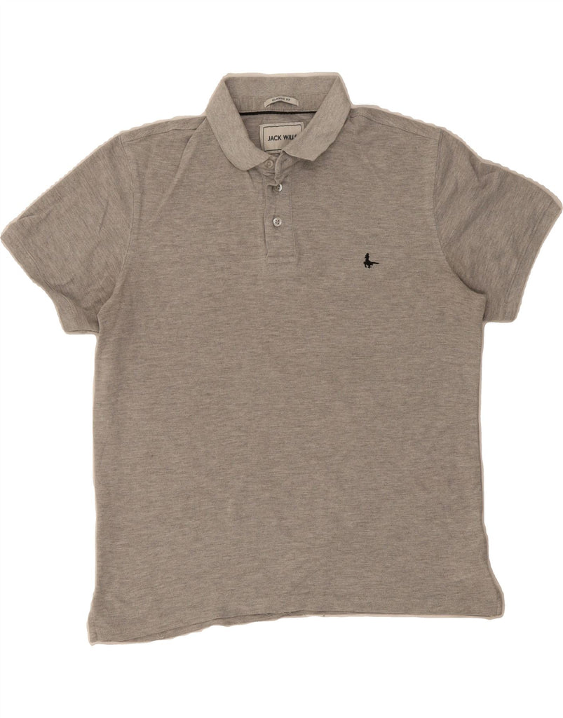 JACK WILLS Mens Classic Fit Polo Shirt Medium Grey Cotton Vintage Jack Wills and Second-Hand Jack Wills from Messina Hembry 