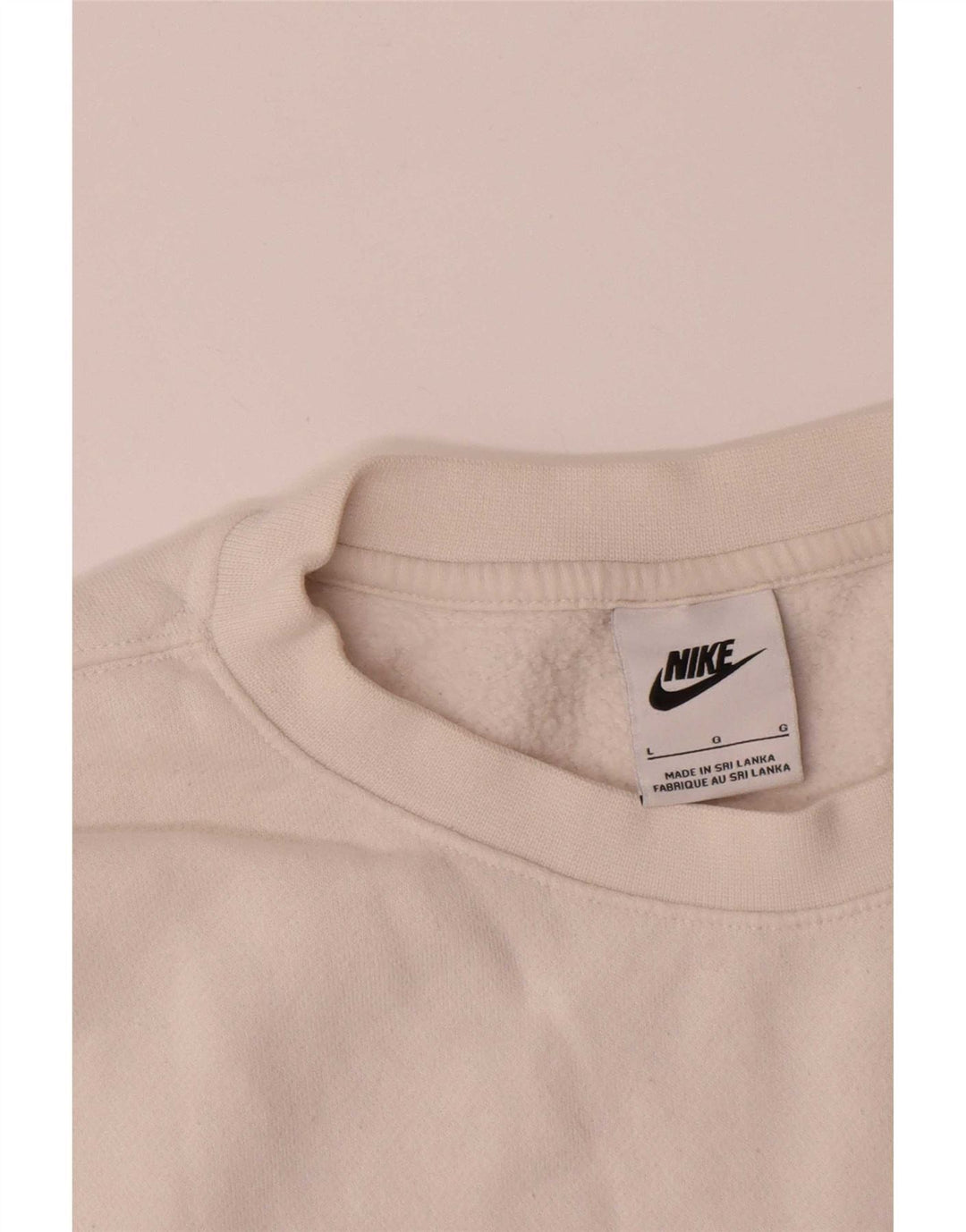 Nike Mens Sweatshirt Jumper Large White Cotton