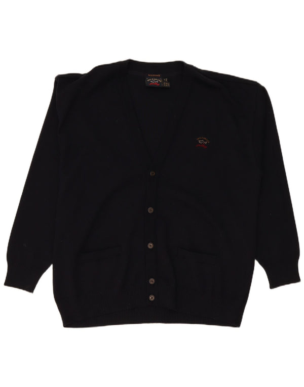 Paul & Shark Mens Yachting Cardigan Sweater XL Navy Blue Wool