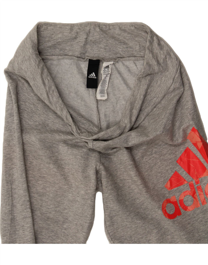 ADIDAS Womens Graphic Leggings UK 12/14 Medium Grey Cotton Vintage Adidas and Second-Hand Adidas from Messina Hembry 