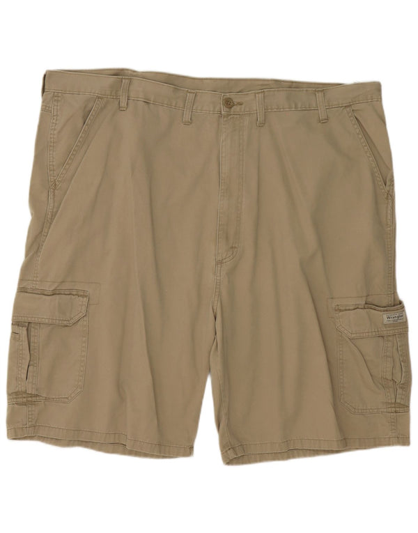 Wrangler Mens Cargo Shorts W46 3XL Khaki Cotton
