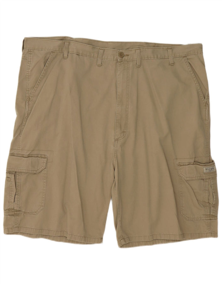 Wrangler Mens Cargo Shorts W46 3XL Khaki Cotton