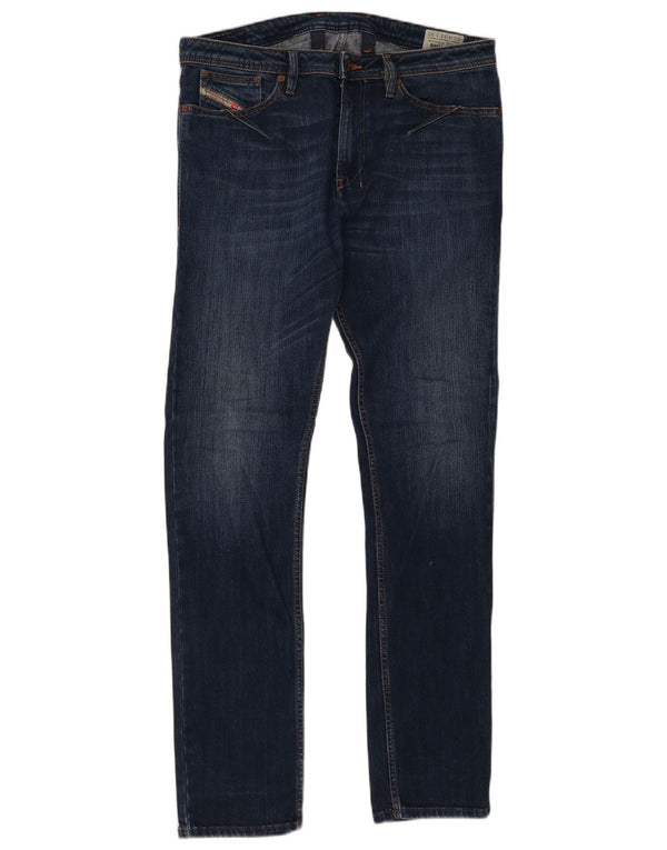 Diesel Mens Shioner Slim Skinny Jeans W33 L32 Navy Blue Cotton