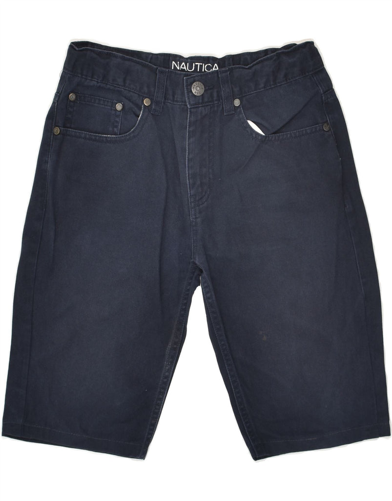 NAUTICA Boys Straight Fit Denim Shorts 11-12 Years W26 Navy Blue Cotton | Vintage Nautica | Thrift | Second-Hand Nautica | Used Clothing | Messina Hembry 