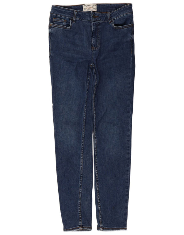 Fat Face Womens Super Skinny Jeans UK 10 Small W30 L27 Blue Polyester