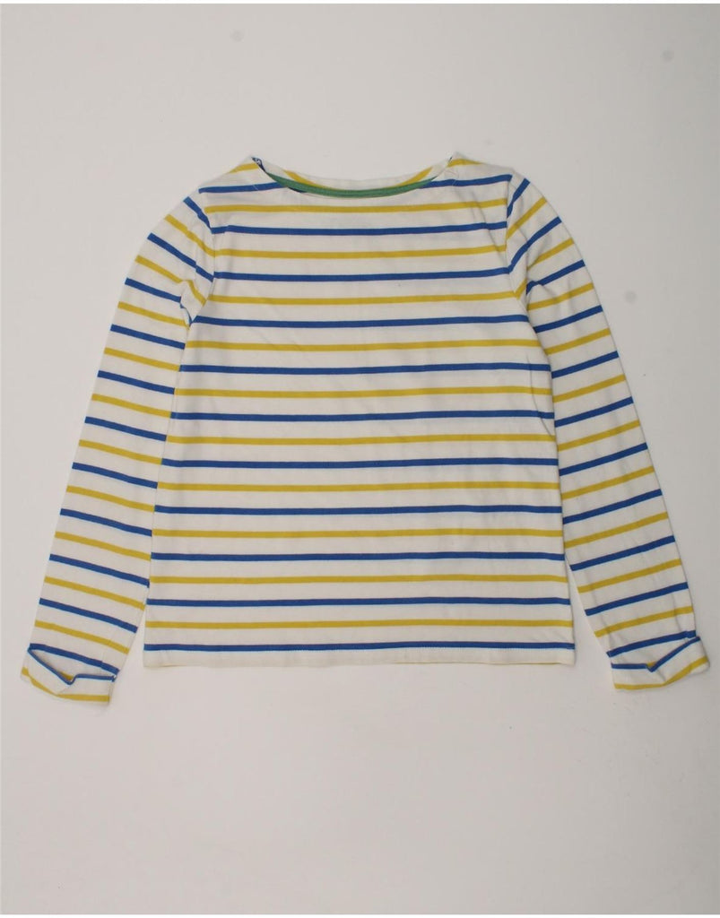 BODEN Girls Top Long Sleeve 9-10 Years White Striped Cotton | Vintage Boden | Thrift | Second-Hand Boden | Used Clothing | Messina Hembry 