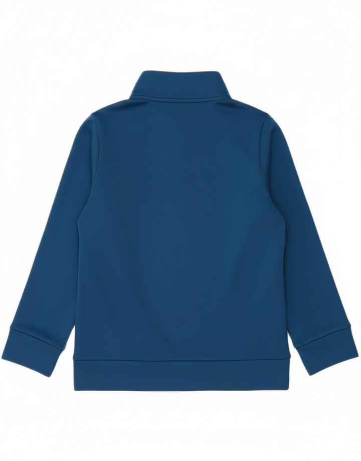 Under Armour Boys Zip Neck Sweatshirt Jumper 6-7 Years XS Blue Polyester