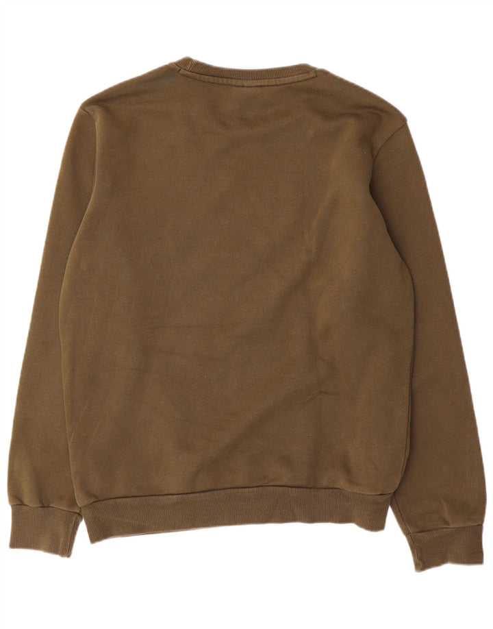 Puma Mens Graphic Sweatshirt Jumper Small Khaki Cotton