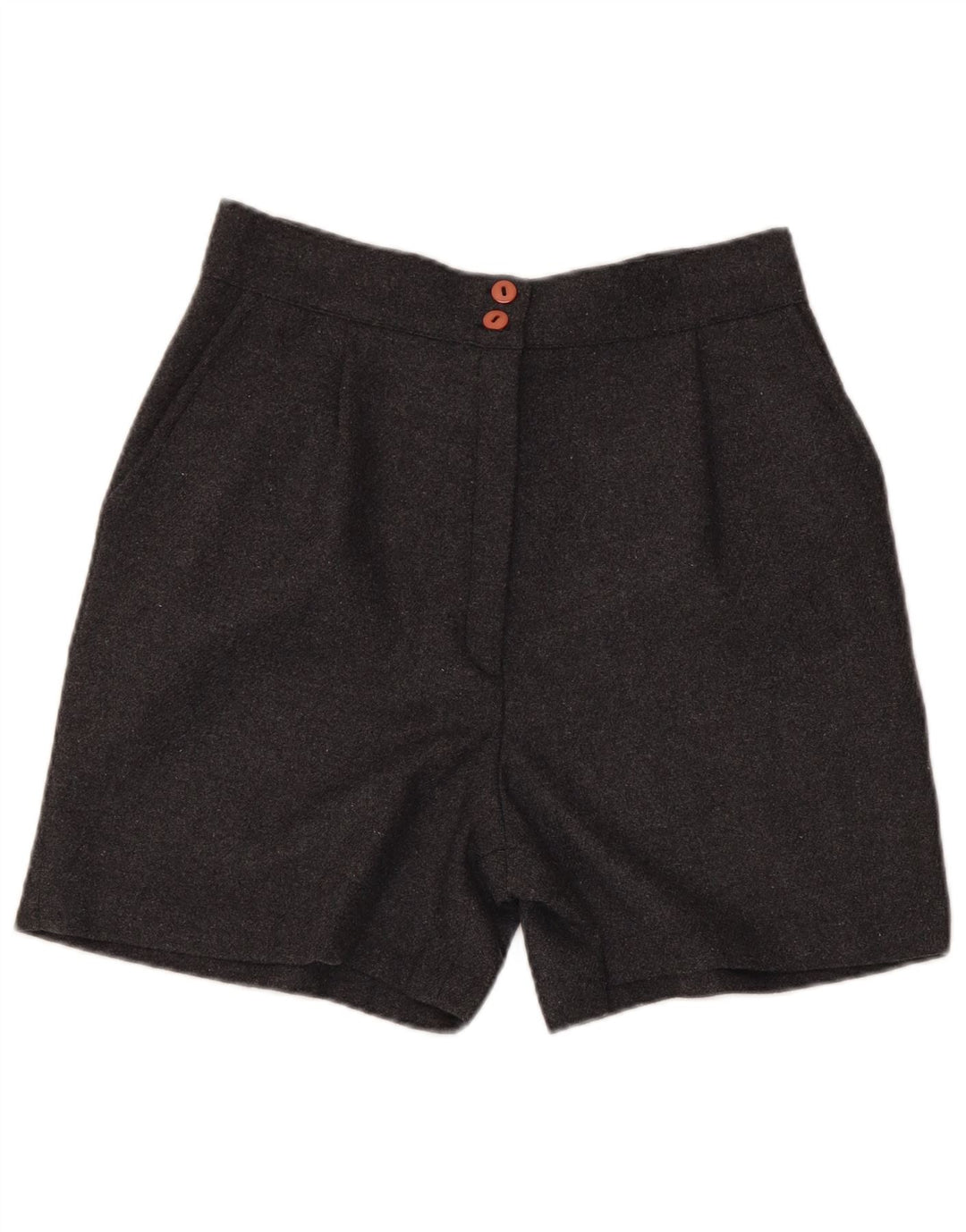 Vintage Womens Casual Shorts Large W30 Grey Polyester