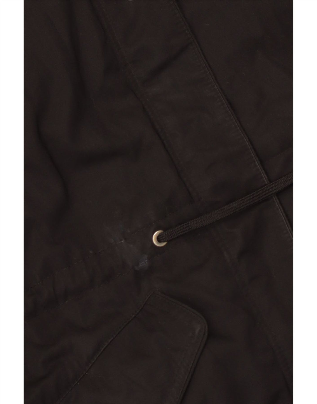 Zara Womens Hooded Parka Jacket UK 14 Medium Black Polyester