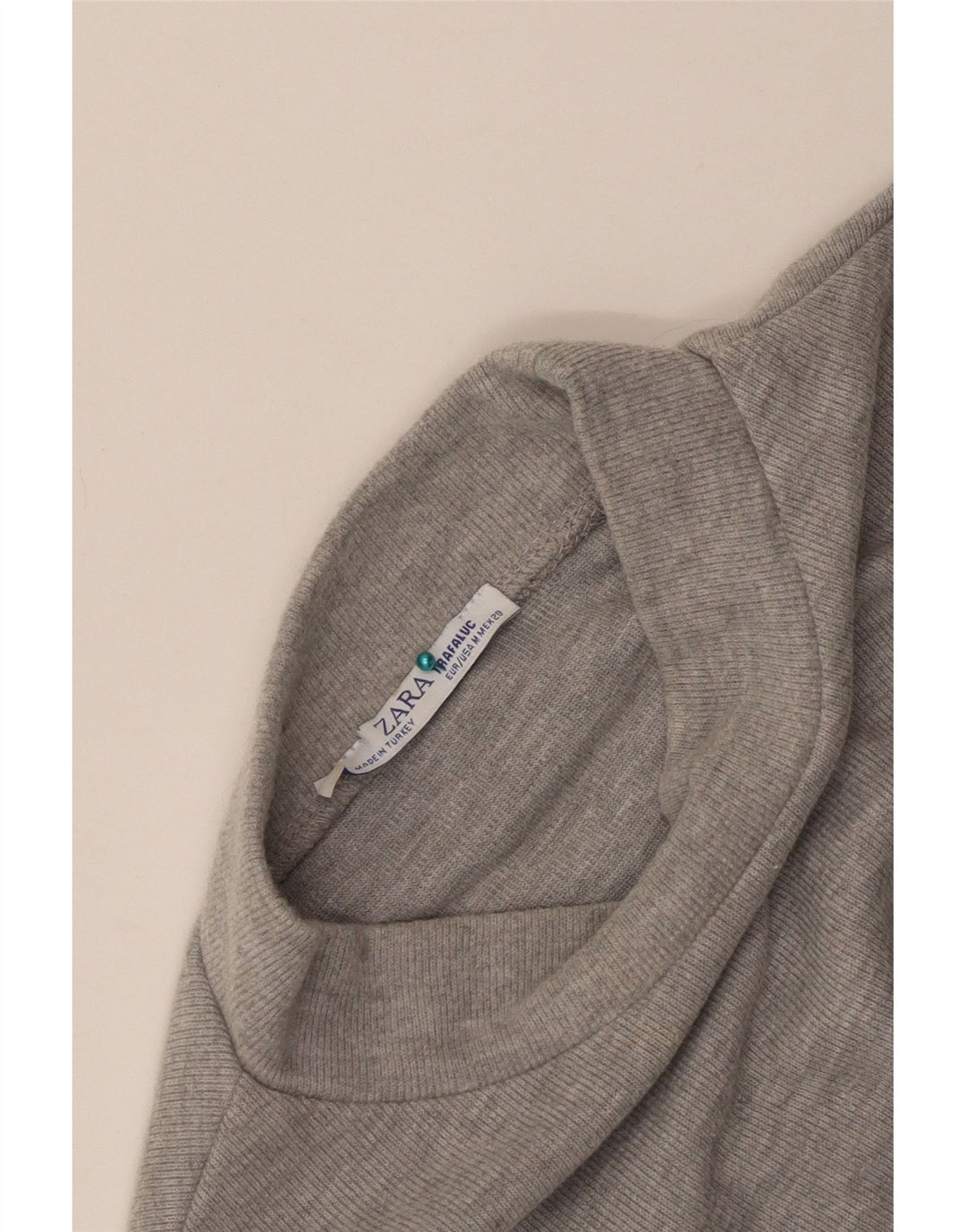 Zara Womens Crop Top UK 12 Medium Grey