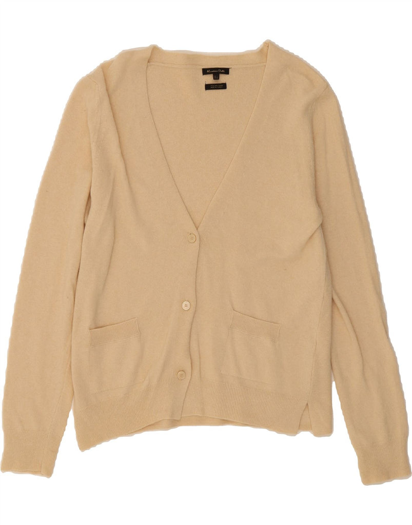 MASSIMO DUTTI Womens Cardigan Sweater UK 14 Large Beige Wool Vintage Massimo Dutti and Second-Hand Massimo Dutti from Messina Hembry 