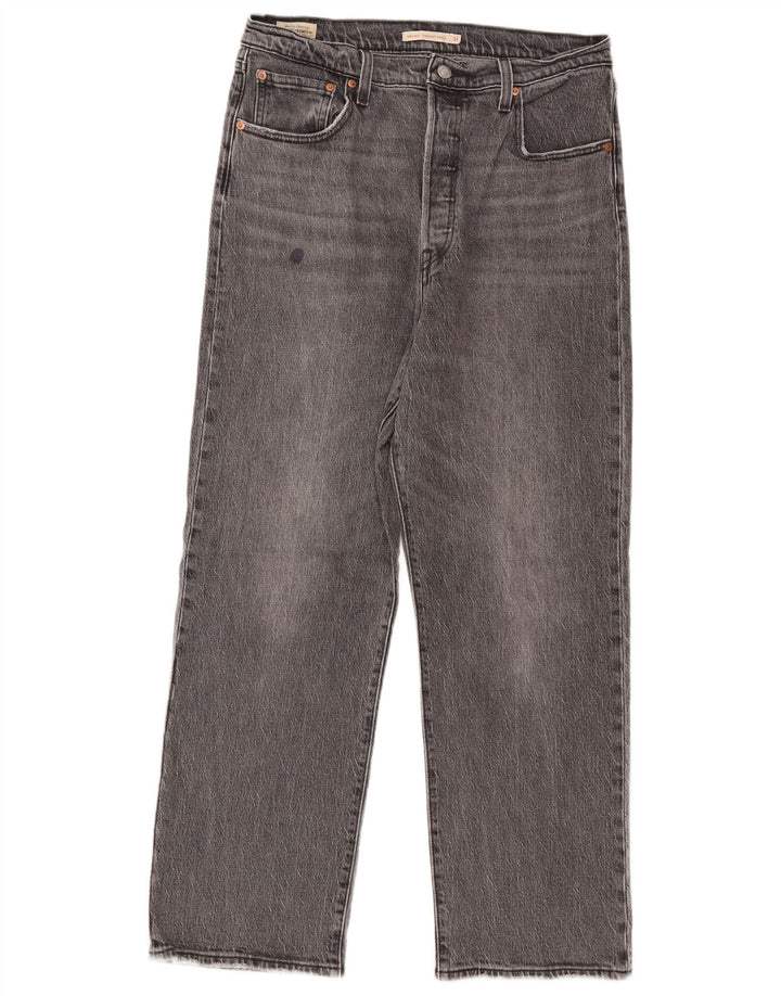 Levi's Mens Ribcage Straight Jeans W31 L29 Grey Cotton