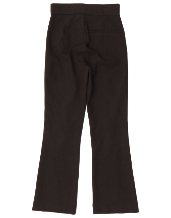 ZARA Womens Bootcut Suit Trousers XS W24 L27 Black Polyester