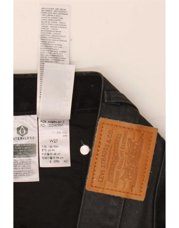 Levi's Womens Mini Denim Skirt W27 Small Black Cotton