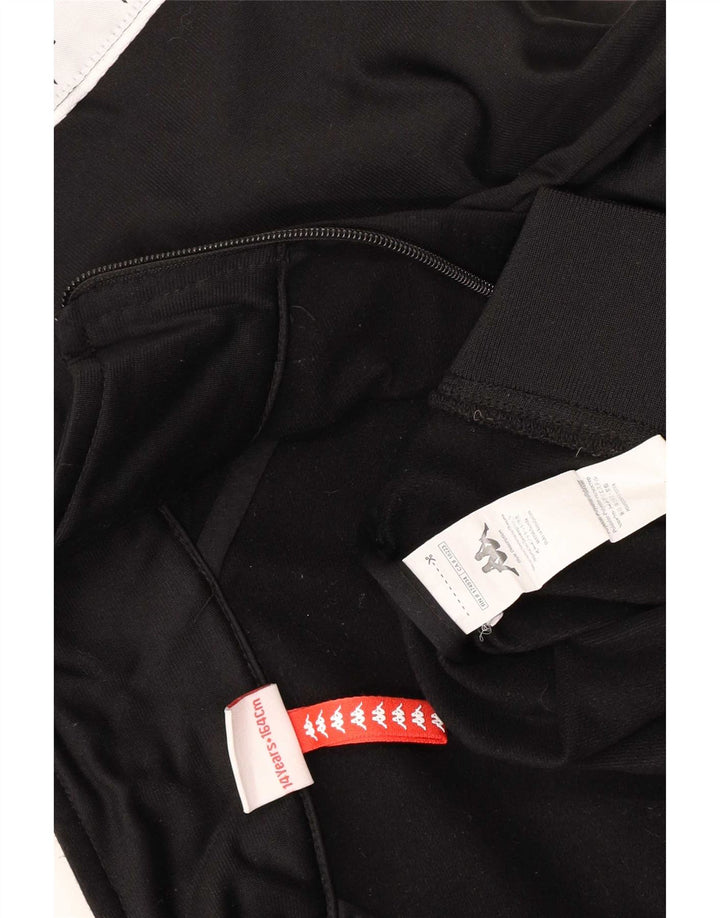 Kappa Boys Graphic Tracksuit Top Jacket 13-14 Years Black Colourblock
