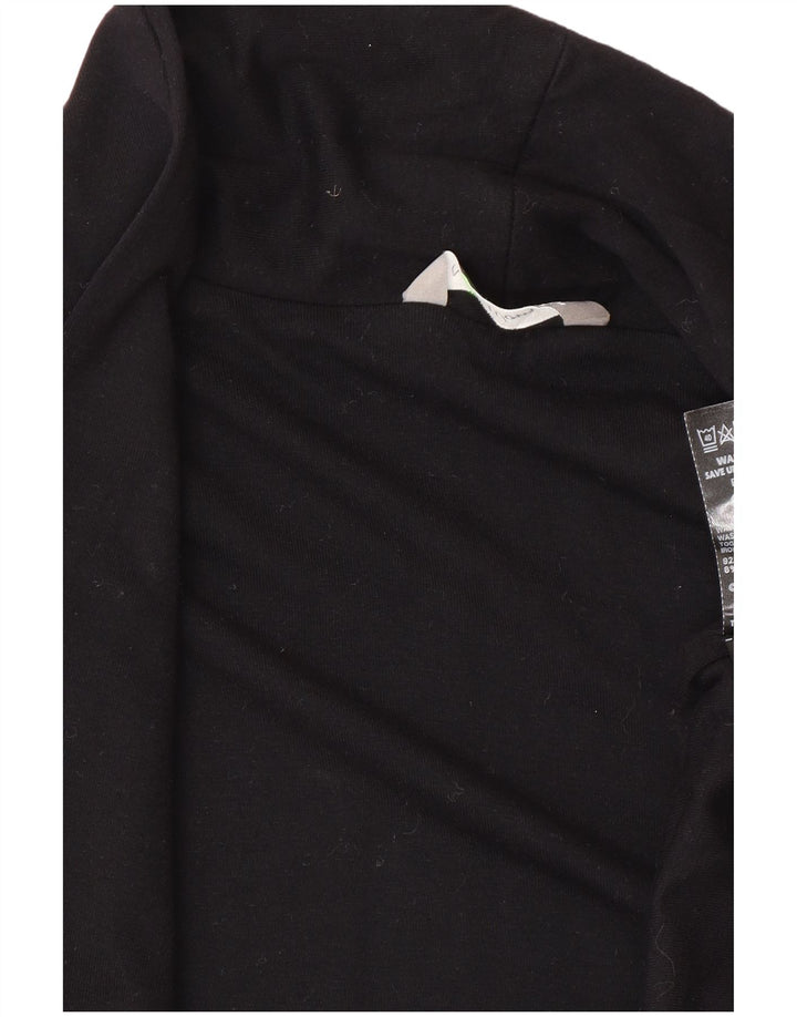 Marks & Spencer Womens Crop 3/4 Sleeve Cardigan Sweater UK 12 Medium Black