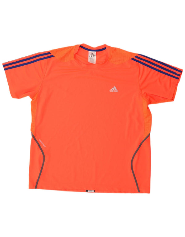 ADIDAS Mens T-Shirt Top Large Red Polyester