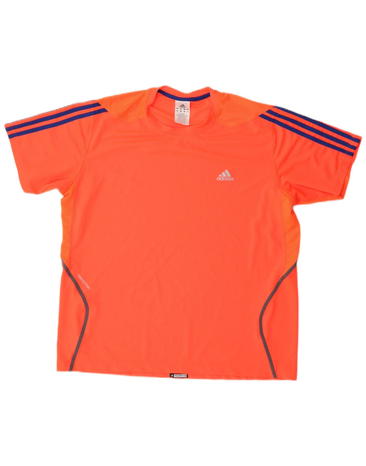 ADIDAS Mens T-Shirt Top Large Red Polyester