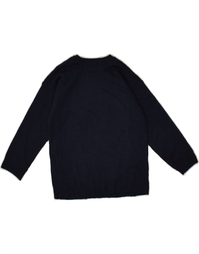 BENETTON Baby Boys Graphic Crew Neck Jumper Sweater 18-24 Months Navy Blue | Vintage Benetton | Thrift | Second-Hand Benetton | Used Clothing | Messina Hembry 