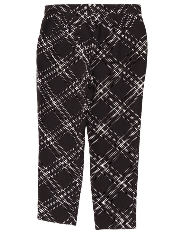 Zara Womens Tapered Chino Trousers Small W26 L25 Black Check