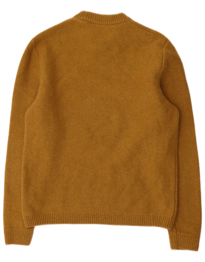 Cos Mens Crew Neck Jumper Sweater Large Brown Wool