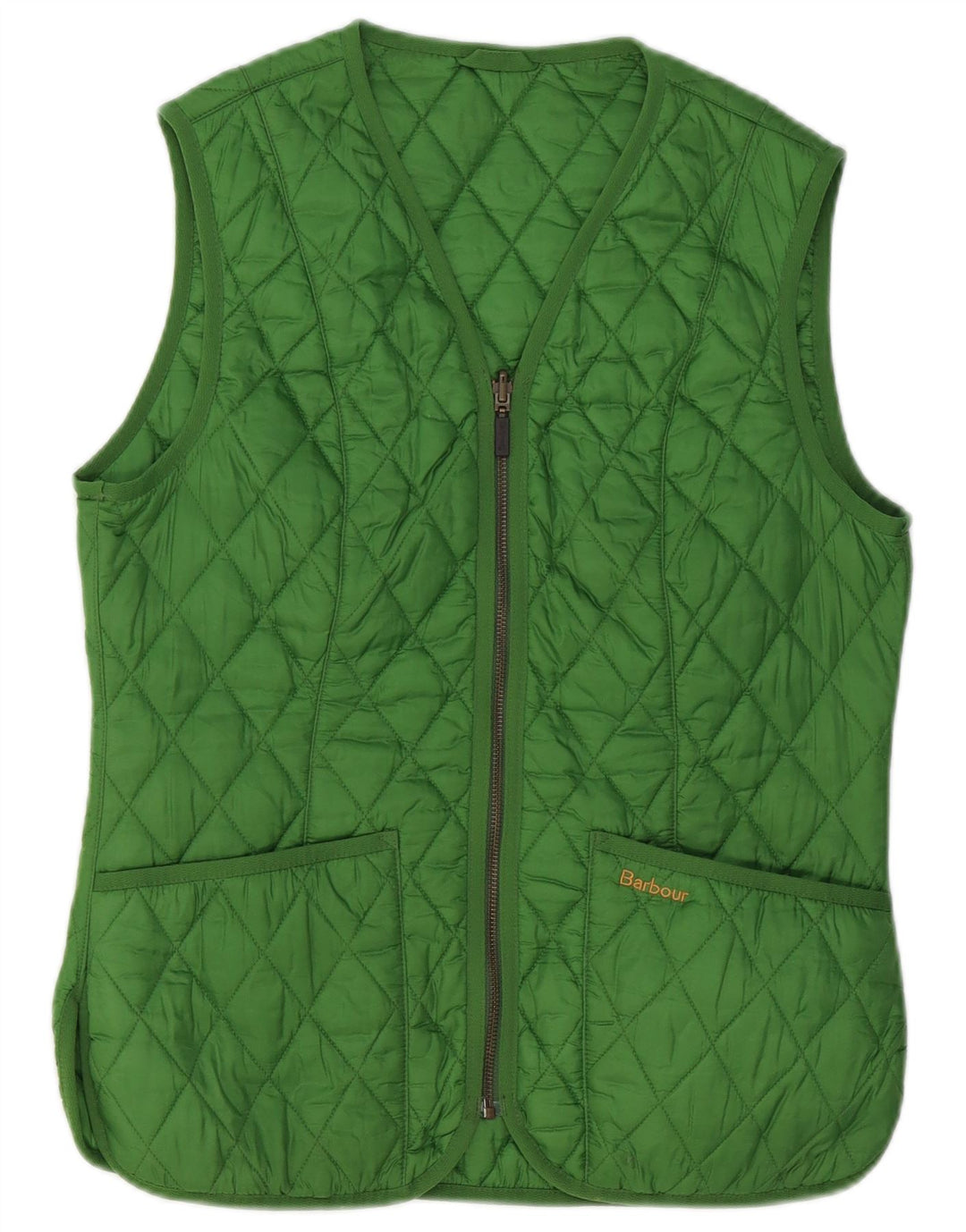 BARBOUR Womens Quilted Gilet UK 12 Medium  Green Polyester