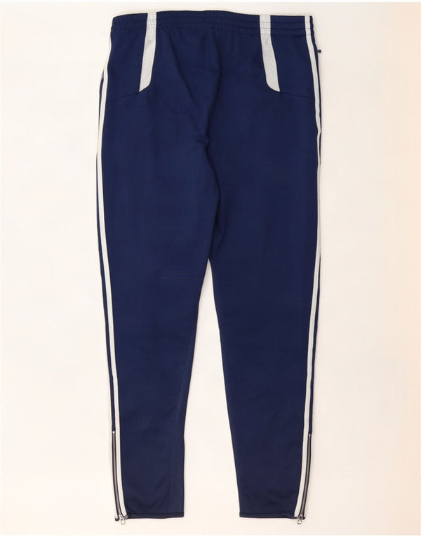 Adidas Mens Graphic Tracksuit Trousers Joggers Large Navy Blue Polyester