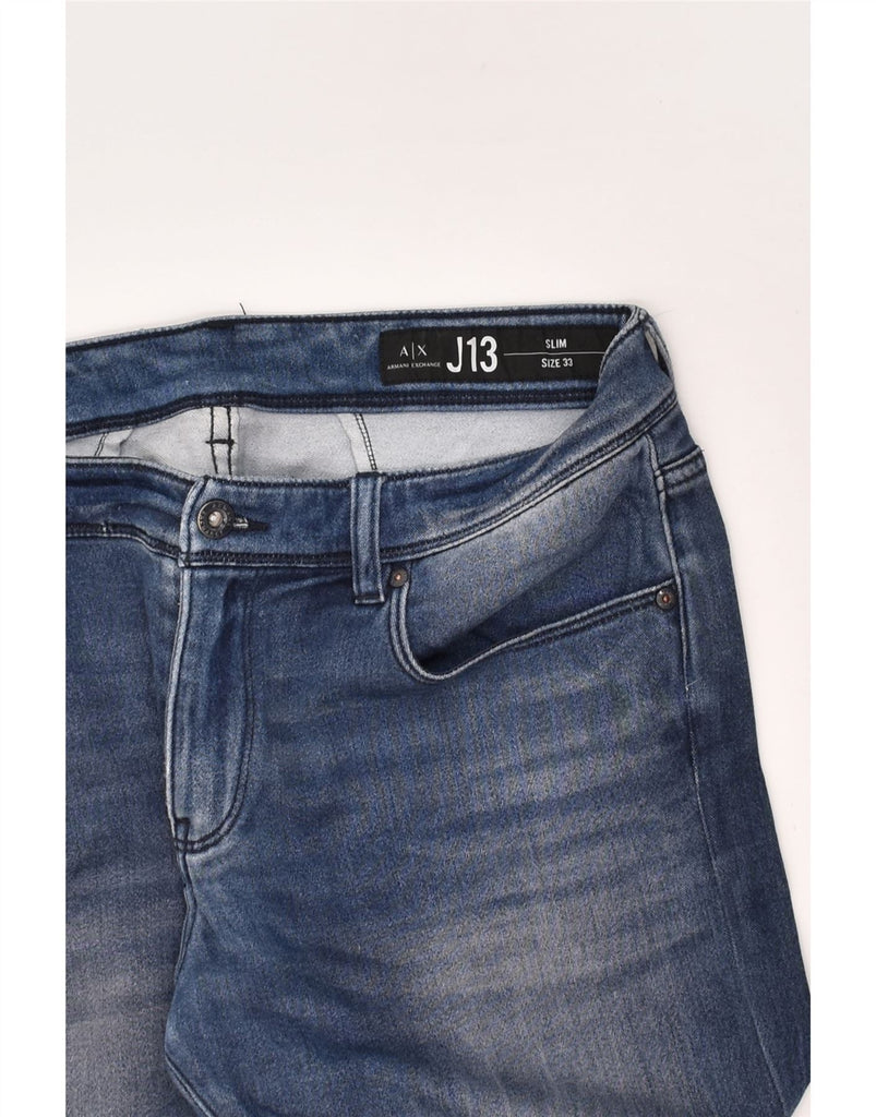 ARMANI EXCHANGE Mens Slim Jeans W33 L26  Blue Cotton | Vintage Armani Exchange | Thrift | Second-Hand Armani Exchange | Used Clothing | Messina Hembry 