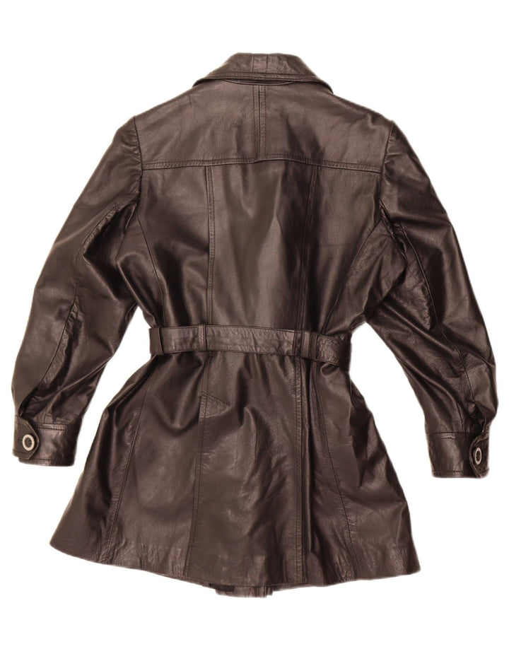 Maxime Womens Leather Coat IT 48 XL Black