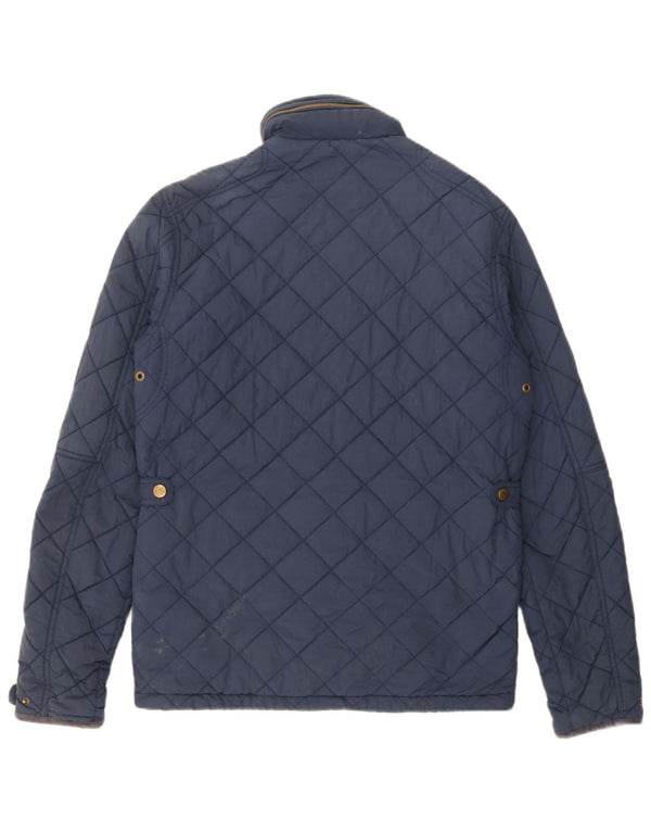 Tommy Hilfiger Mens Hooded Quilted Jacket UK 36 Small Navy Blue Nylon