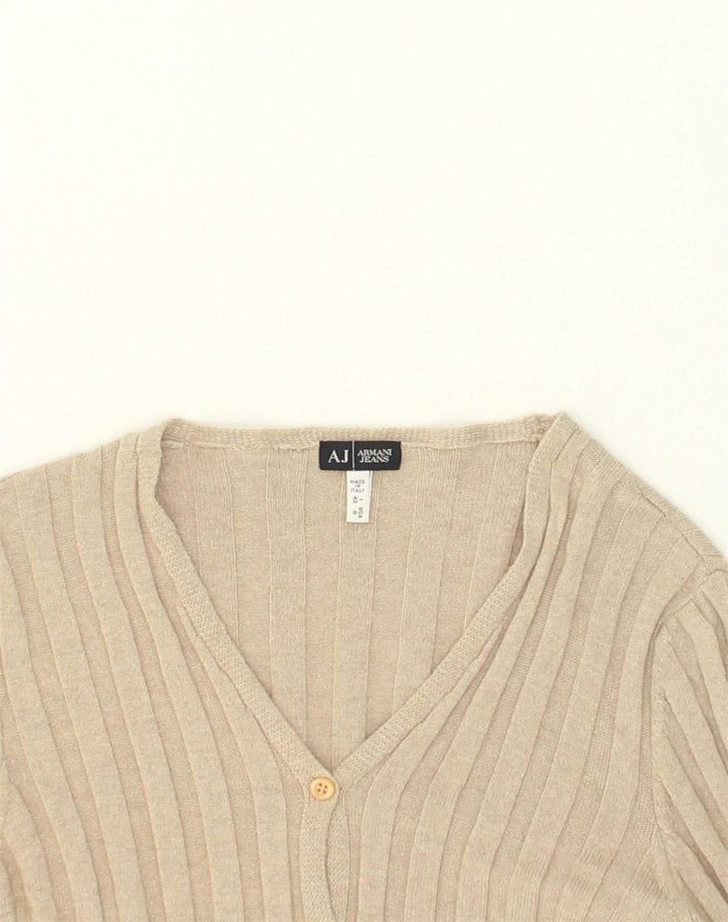 VINTAGE Womens Cardigan Sweater IT 42 Medium Beige Wool | Vintage Vintage | Thrift | Second-Hand Vintage | Used Clothing | Messina Hembry 