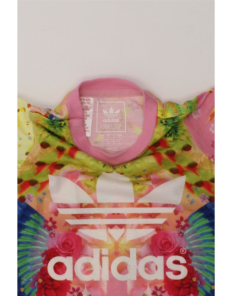 ADIDAS Baby Girls Graphic T-Shirt Top 0-3 Months Multicoloured Polyester | Vintage Adidas | Thrift | Second-Hand Adidas | Used Clothing | Messina Hembry 