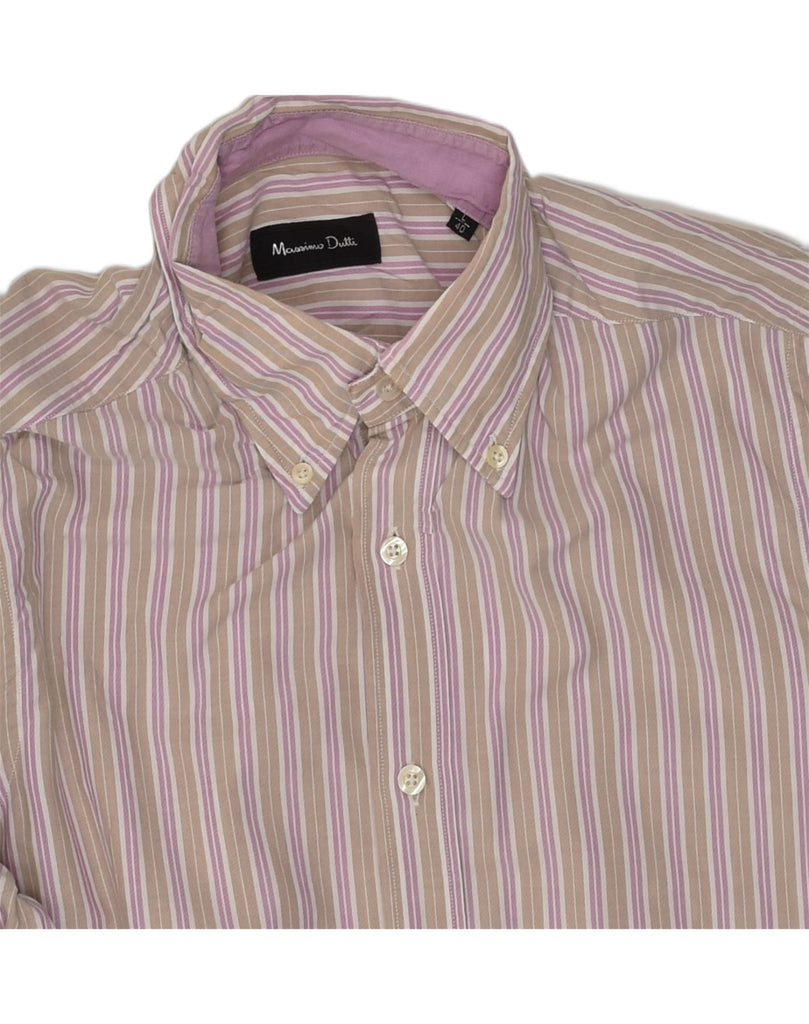 MASSIMO DUTTI Mens Shirt Size 40 Large Pink Striped Cotton | Vintage Massimo Dutti | Thrift | Second-Hand Massimo Dutti | Used Clothing | Messina Hembry 